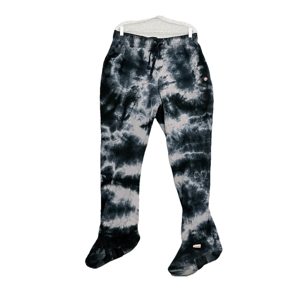 Feejays Footed Sweatpants Unisex XL Black Gray Camo Footie Lounge‎ Pants